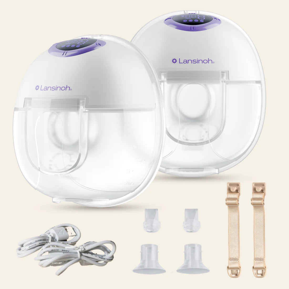 Lansinoh DiscreetDuo Wearable Breast Pump Bundle