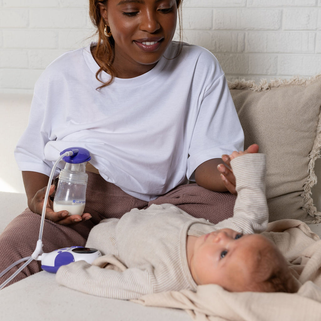 Lansinoh Thrive 2-in-1 Breast Pump Bundle